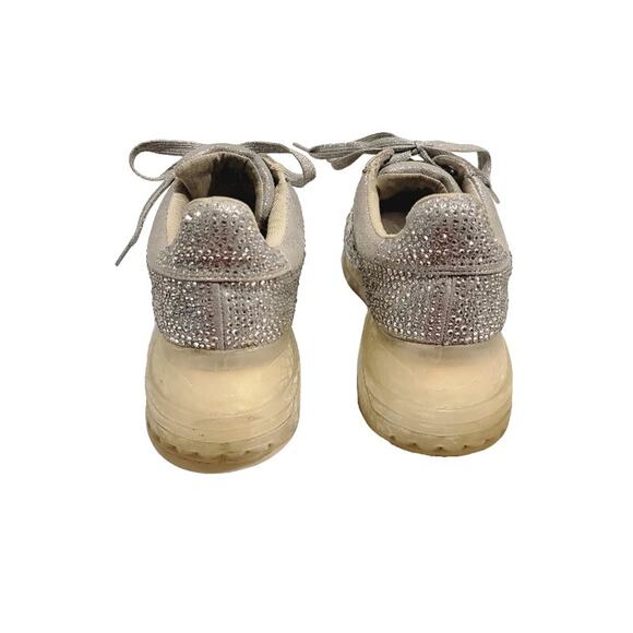 Steve Madden Sneakers Crystal Rhinestones Men\'s Sz 11 Lace‎ Up Corona Carissa